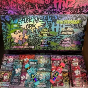 Hitz Disposable Vape device with vibrant flavor packaging