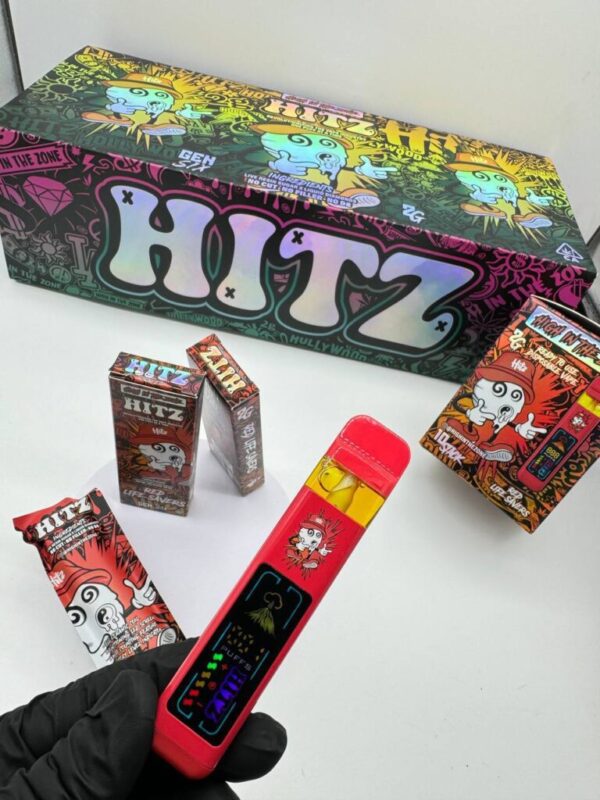 Hitz Disposable Vape device with vibrant flavor packaging