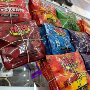 Faded Fruits edible gummies pack box with assorted fruit flavors