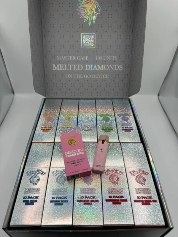 Big Chief 2G Disposable cannabis vape pen showing sleek design and 2g melted diamonds oil