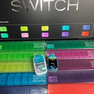 Boutiq Switch Disposable V4 vape device showing sleek design and bold flavor options