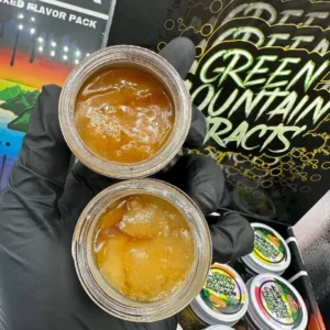 Green Mountain Extracts Crumble cannabis concentrate in airtight container