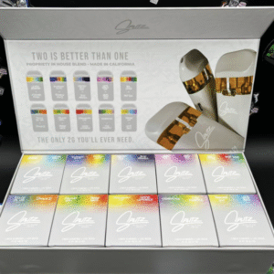 Close-up of Splitz Disposable Vape Pen showcasing sleek design and dual-flavor chambers