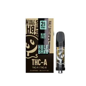 Authentic Half Baked THC-A, THC-P, Delta-8 2g cartridge for sale. Experience smooth vapor, rich flavor, and strong effects. Order online now!