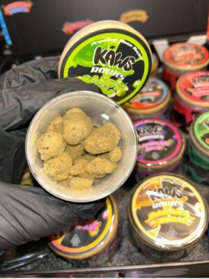 KAWS Moon Rocks cannabis product – premium flower coated in THC oil and kief